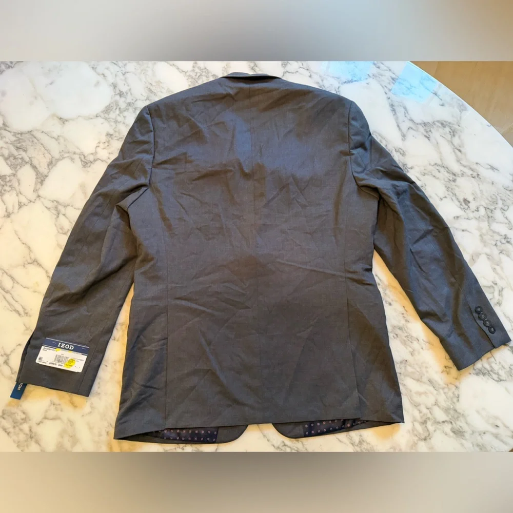 NWT IZOD Charcoal Grey Suit Blazer Jacket Sz 40 R - Picture 4 of 10